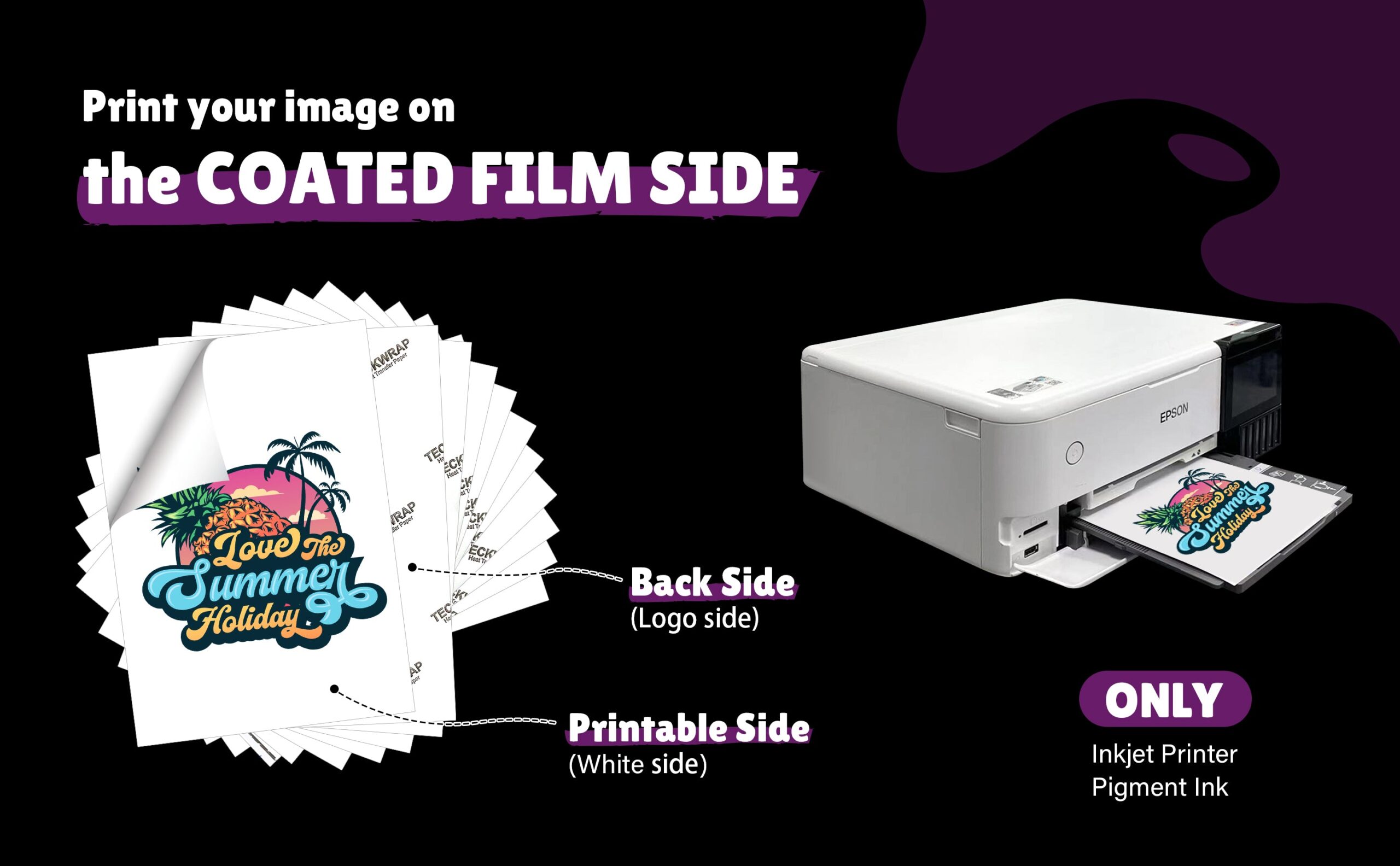 Inkjet Heat Transfer Paper (Matte White) - Image 4