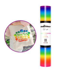 PU Rainbow Stripes Heat Transfer Vinyl
