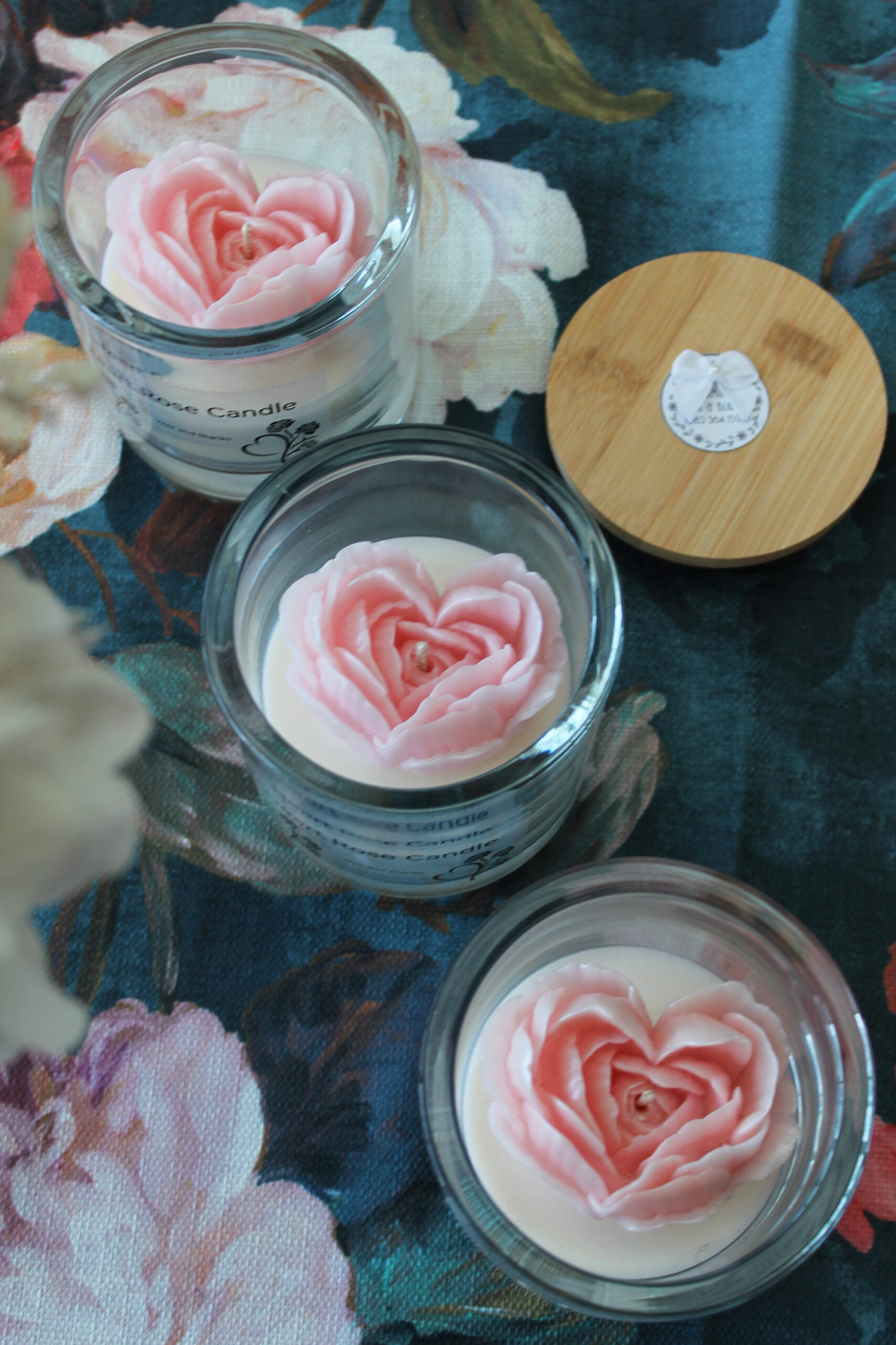 Heart Rose Candle