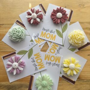 Mothers Day Mini Flower Candle Gift Card