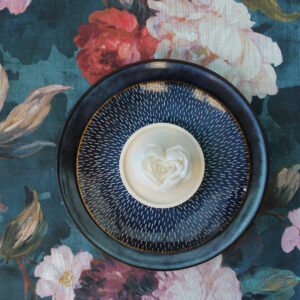 Heart rose candle Tray