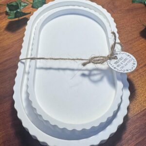 Oval Striped Tray