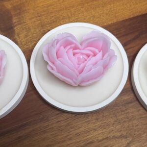 Heart rose candle Tray